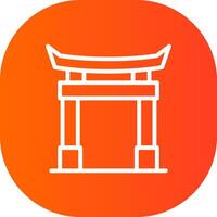 diseño de icono creativo de puerta torii vector