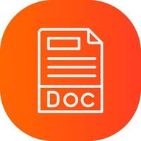 diseño de icono creativo de formato de archivo doc vector