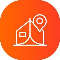 Camp Location Creative Icon Design vector