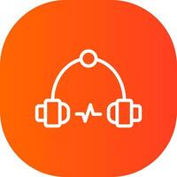 Headphone Creative Icon Design vector