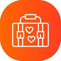 Suitcase Creative Icon Design vector