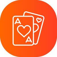 Playing Cards Creative Icon Design vector