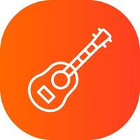 Acoustic Guitar Creative Icon Design vector