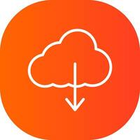 Cloud Download Creative Icon Design vector