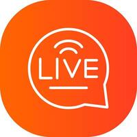 Live Chat Creative Icon Design vector