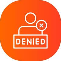 Denied Creative Icon Design vector