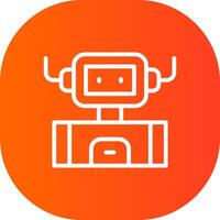 Industrial Robot Creative Icon Design vector