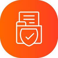 Secured Backup Creative Icon Design vector