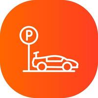 Parking Area Creative Icon Design vector