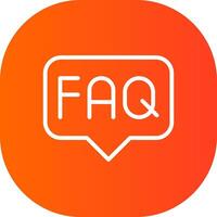 FAQ Creative Icon Design vector