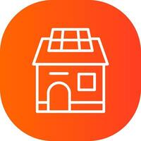 Solar House Creative Icon Design vector