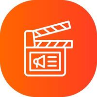 Cinema Ad Creative Icon Design vector