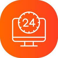 24 7 Monitoring Creative Icon Design vector