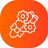 Flower Bouquet Creative Icon Design vector