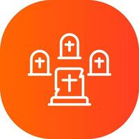 Graveyard Creative Icon Design vector