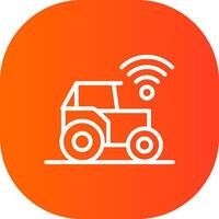 Smart Tractor Creative Icon Design vector