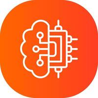 Brain Circuit Creative Icon Design vector
