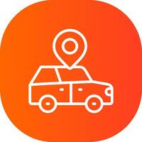 Car Location Creative Icon Design vector