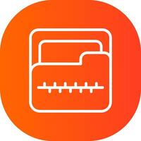 Zip Folder Creative Icon Design vector