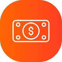 Money Bill Wave Creative Icon Design vector