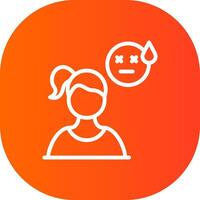 Exhausted Creative Icon Design vector