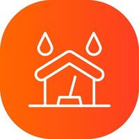 Water Damage Cleaning Creative Icon Design vector