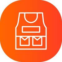 Bulletproof Vest Creative Icon Design vector