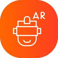 Ar Helmet Creative Icon Design vector