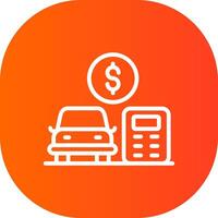 Car Loan Calculator Creative Icon Design vector