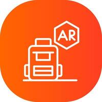 Ar Backpack Creative Icon Design vector