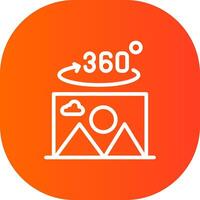 360 Degree Photo Creative Icon Design vector