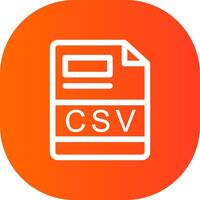 csv creativo icono diseño vector