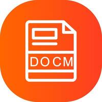 DOCM Creative Icon Design vector