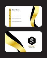 Visiting Card Golden Premium vector