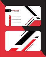 Visiting Card Red and Black vector