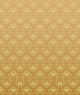 Gold background with abstract floral elements. Vector illustration
