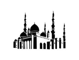 mosque silhouette vector isolate background Ramadan kareem