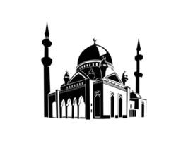 mosque silhouette vector isolate background Ramadan kareem