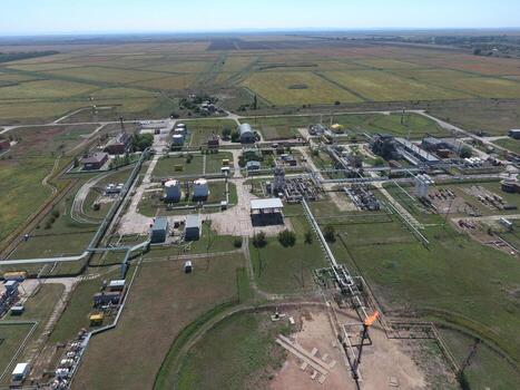 The separation system, top view. Aerophotographing station separation and dehydration. photo