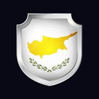 Cyprus Silver Shield Flag Icon vector