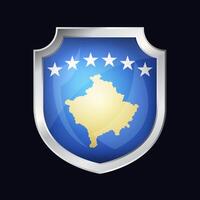 Kosovo plata proteger bandera icono vector