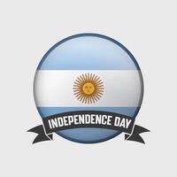 Argentina Round Independence Day Badge vector