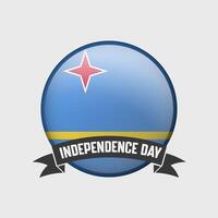 Aruba Round Independence Day Badge vector