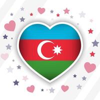 Creative Azerbaijan Flag Heart Icon vector