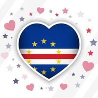 Creative Cape Verde Flag Heart Icon vector