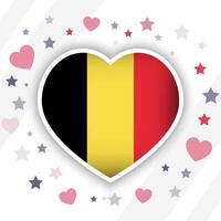 Creative Belgium Flag Heart Icon vector