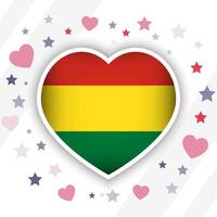 Creative Bolivia Flag Heart Icon vector