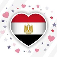 Creative Egypt Flag Heart Icon vector