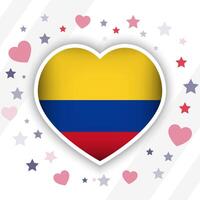 creativo Colombia bandera corazón icono vector