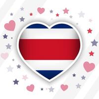 Creative Costa Rica Flag Heart Icon vector